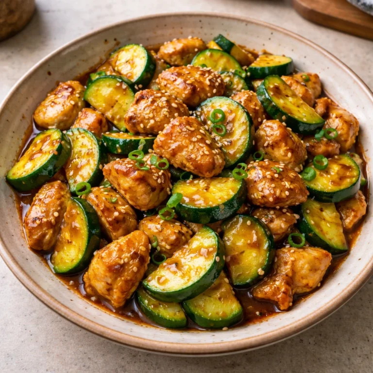Poulet sauté aux courgettes