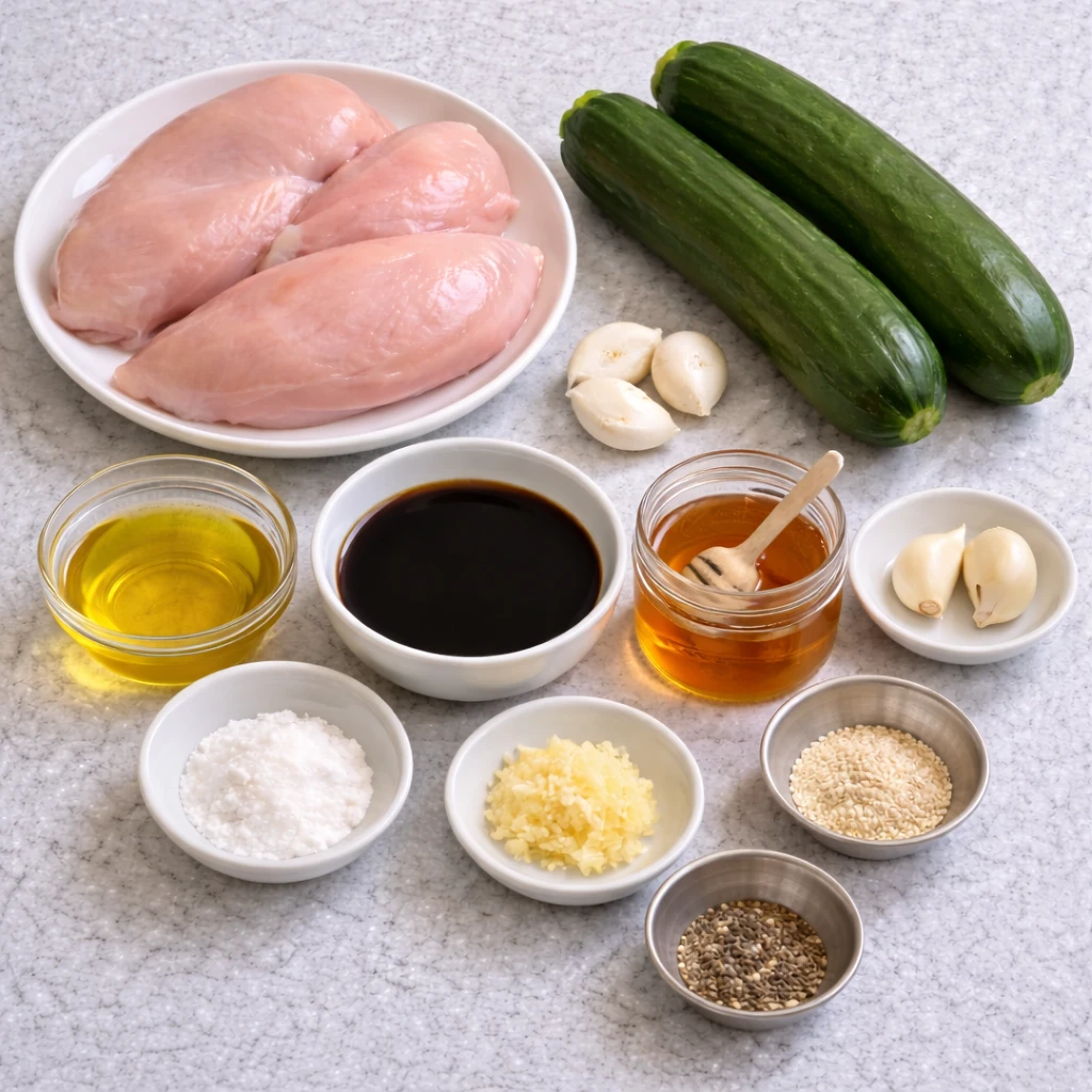 Poulet sauté aux courgettes