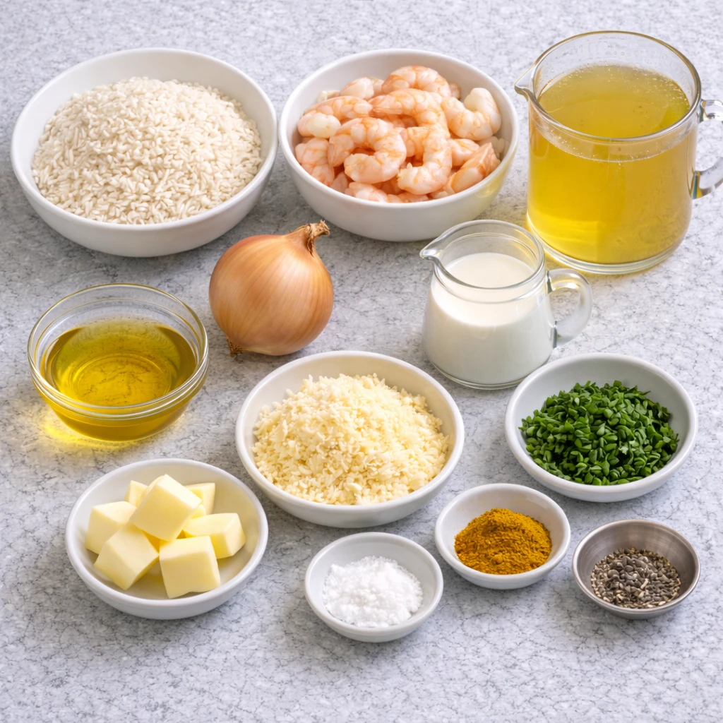 Risotto aux crevettes et parmesan