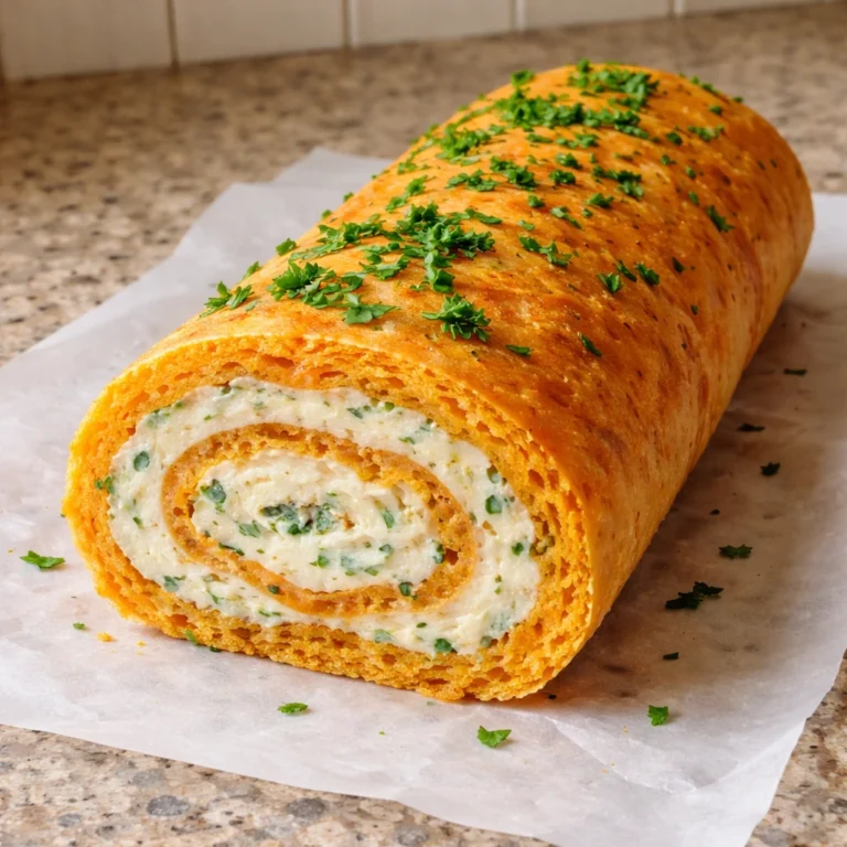 roulé a la tomate et aux fines herbes