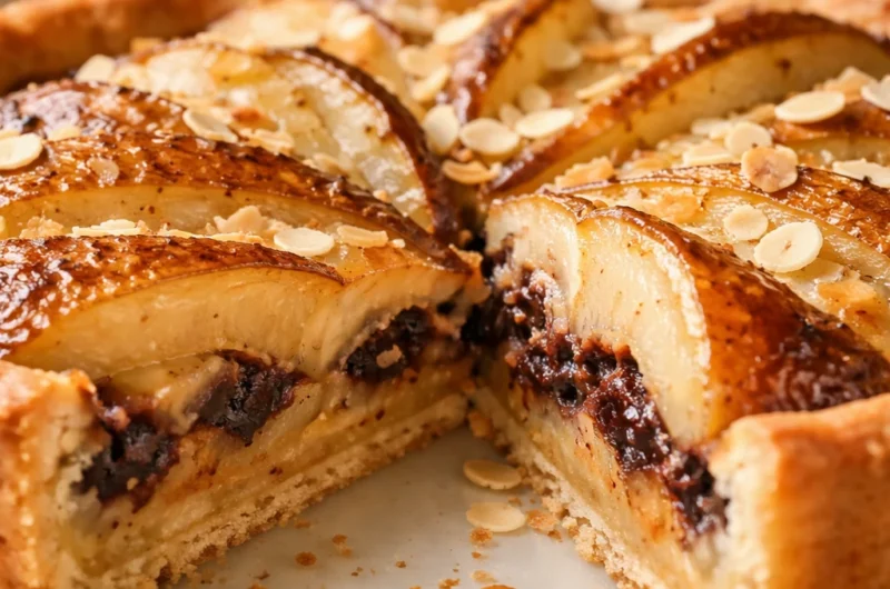 Recette Tarte aux Poires Amandes et Chocolat