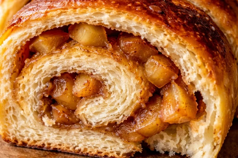 Recette Brioche Roulée aux Pommes et Cannelle