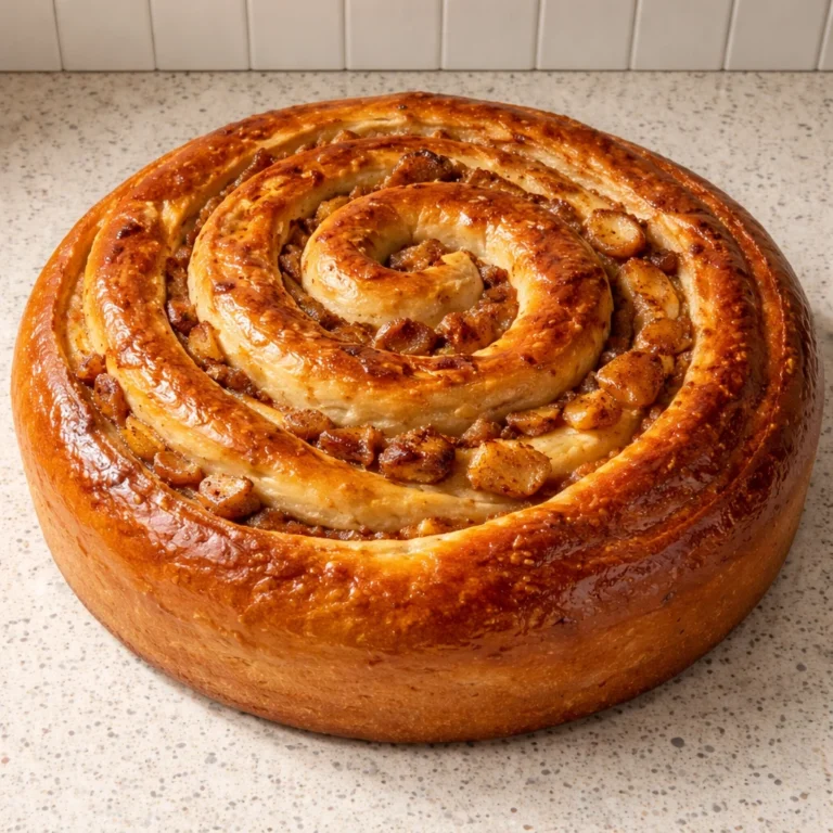 brioche roulée aux pommes et cannelle