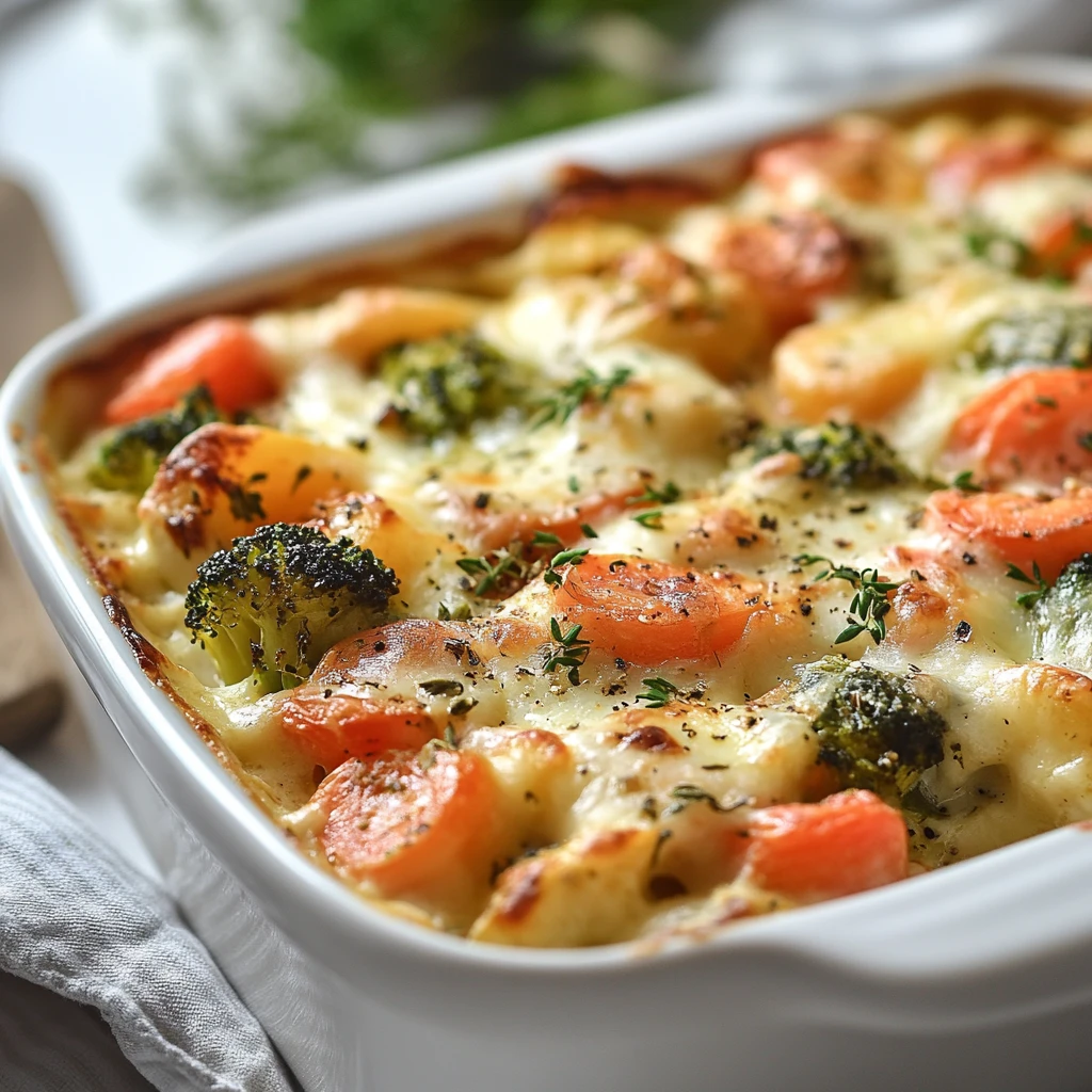 Gratin de Légumes au Four Délicieusement Crémeux
