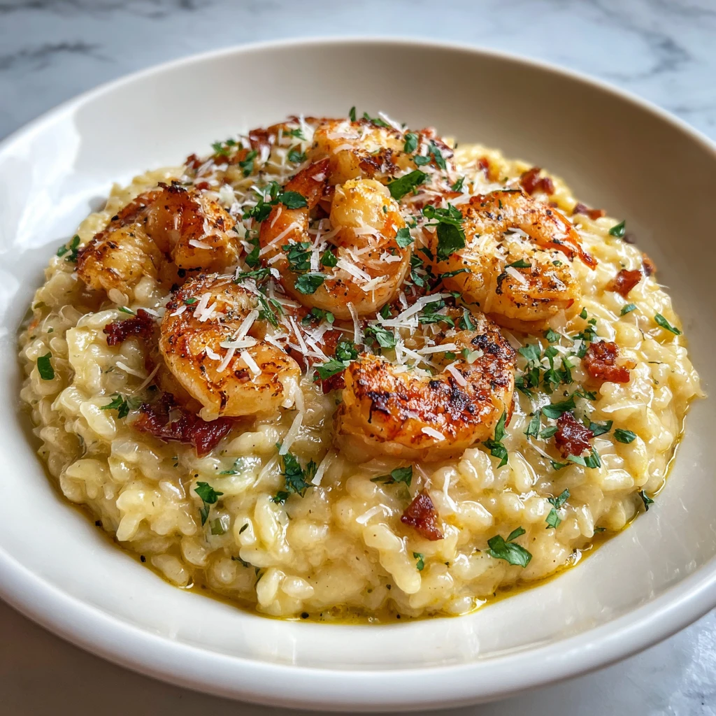 Risotto aux crevettes et parmesan