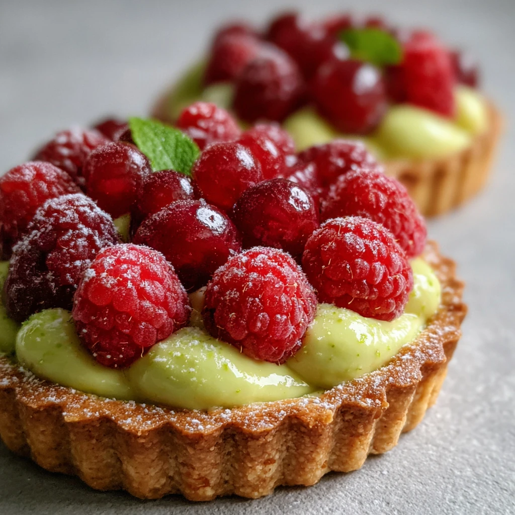 tartelettes pistache framboises