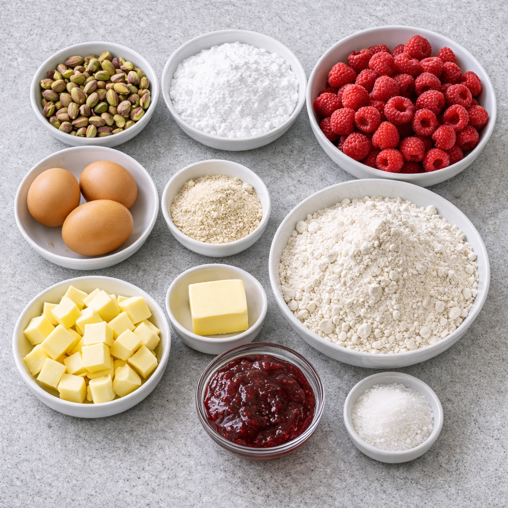 tartelettes pistache framboises