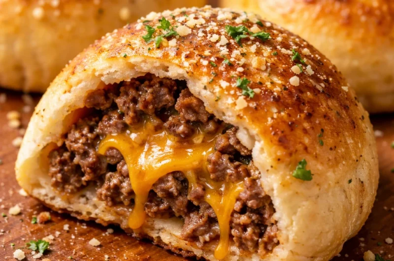 Recette Bombes au Cheeseburger à l’Ail et au Parmesan