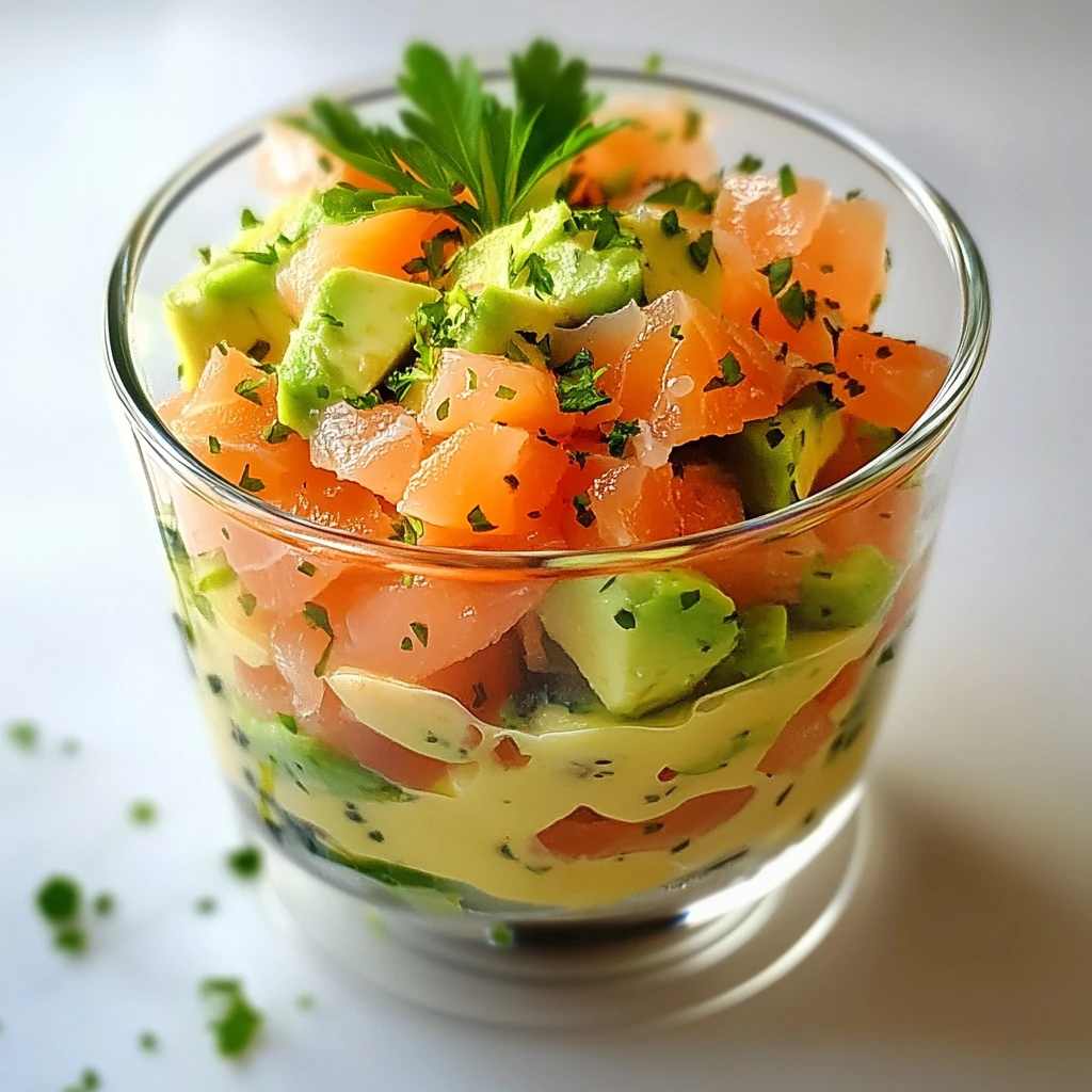 Verrine Avocat Saumon Fumé