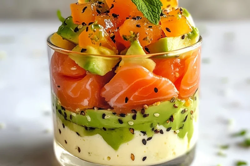 Recette Verrine Avocat Saumon Fumé