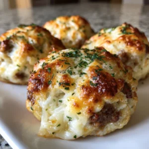 bombes au cheeseburger à l'ail et au parmesan