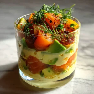 verrine avocat saumon fumé