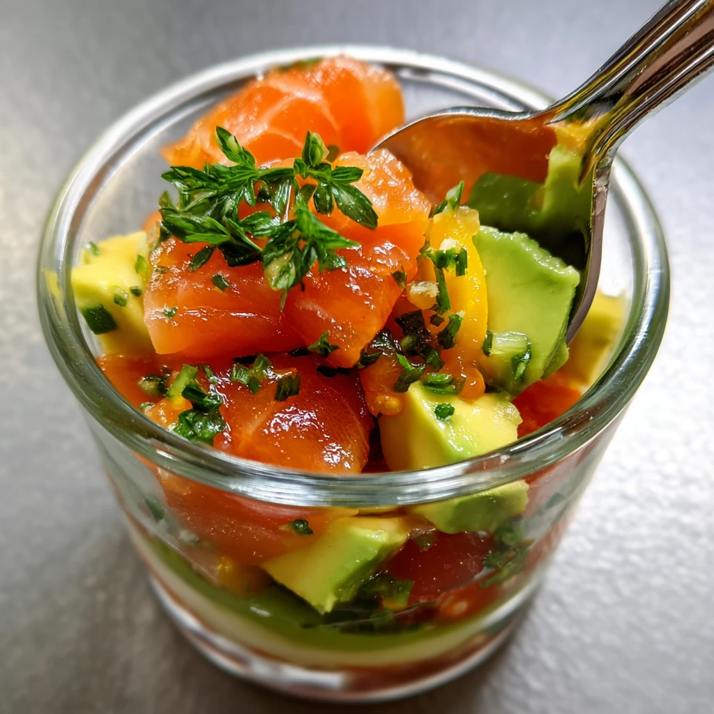 verrine avocat saumon fumé