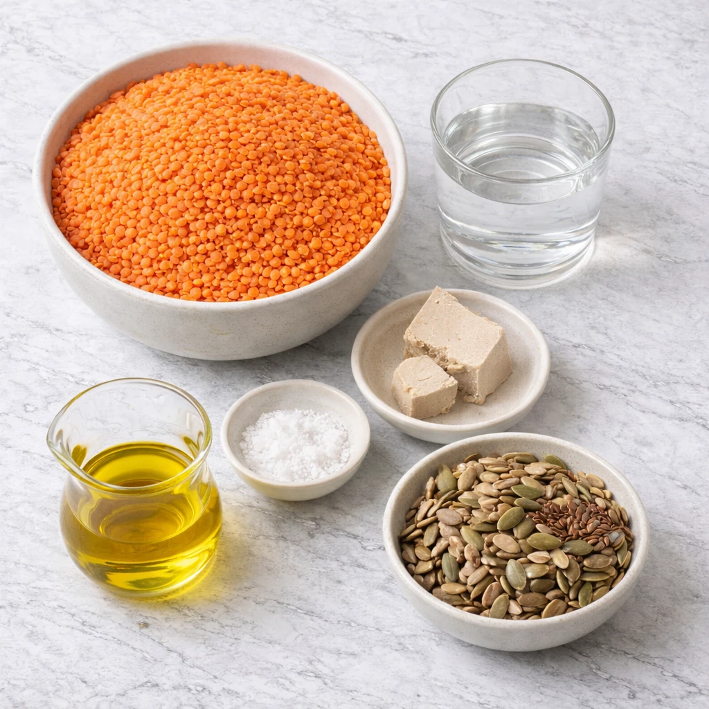 pain express aux lentilles corail