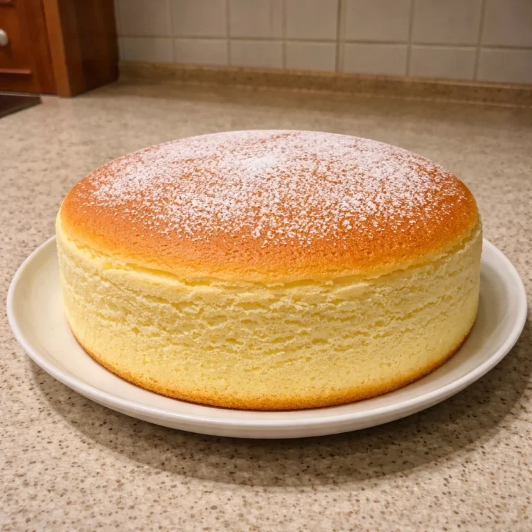 Gâteau nuage japonais moelleux et léger, parfait pour les gourmets.