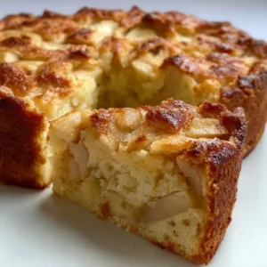 Moelleux aux Pommes fraîchement cuit, gâteau moelleux aux pommes