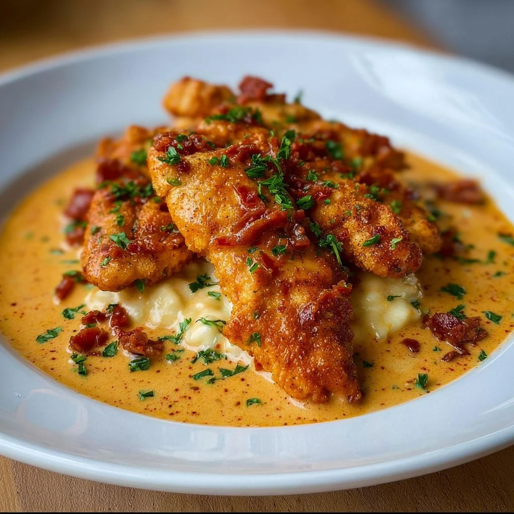 Aiguillettes de Poulet, Sauce Crémeuse au Chorizo