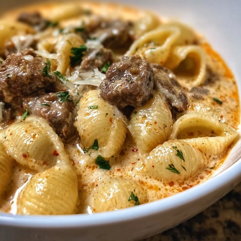 Bœuf crémeux aux coquilles