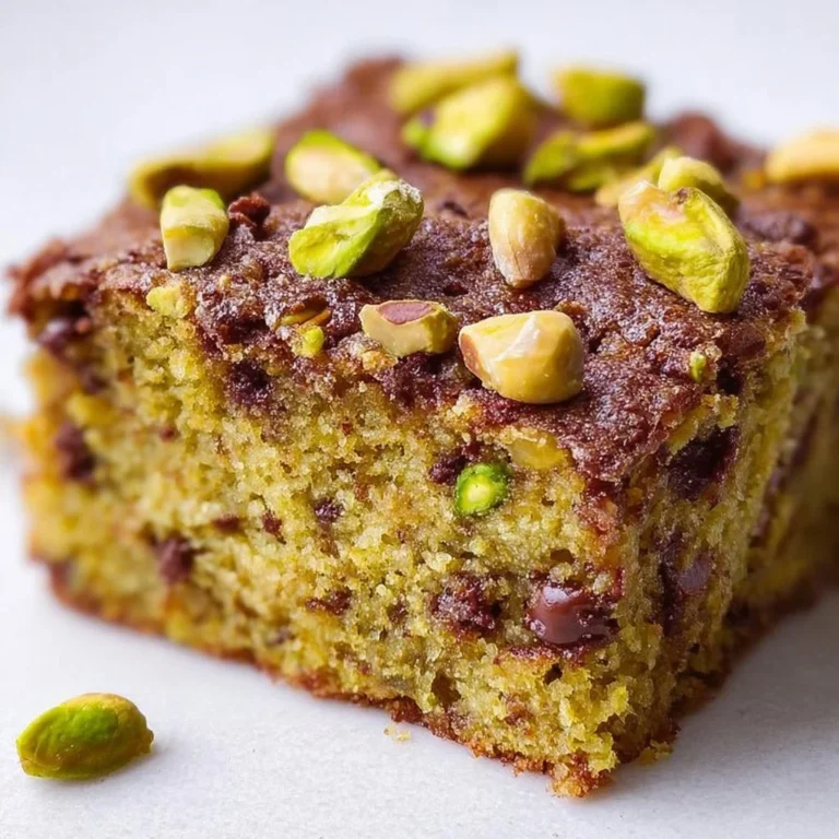 Brownie pistache maison avec chocolat et éclats de pistache
