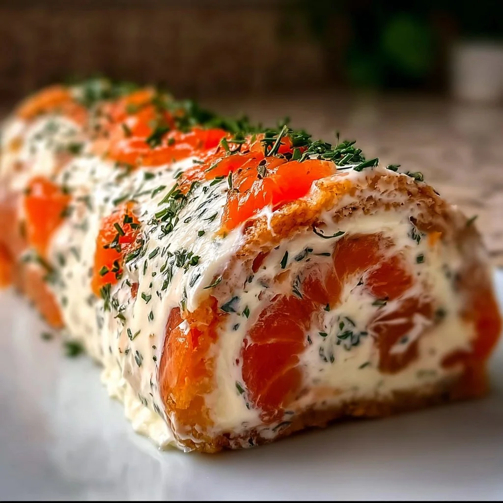Bûche salée au saumon et fromage frais