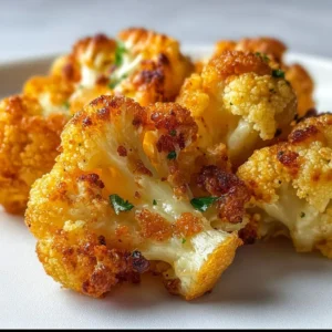 Chou-fleur croustillant préparé à la friteuse à air pour une délicieuse collation.