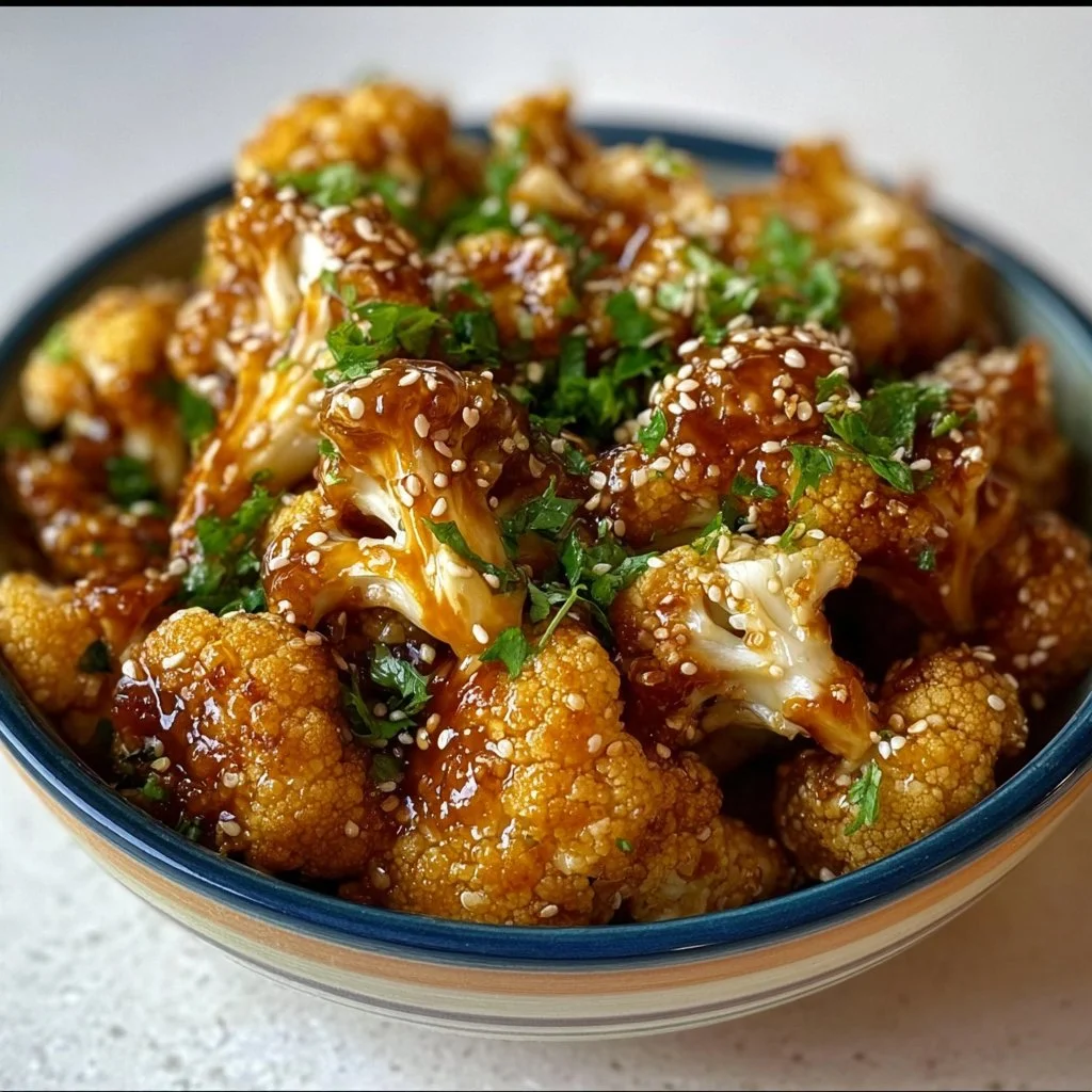 Chou-fleur caramélisé sésame gingembre
