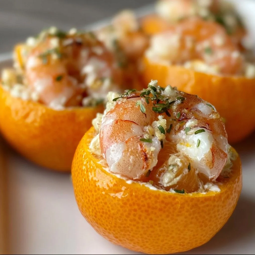 Clémentines farcies aux crevettes