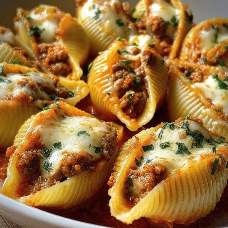 Conchiglioni farcis savoureux et appétissant, garnis de fromage et d'herbes.