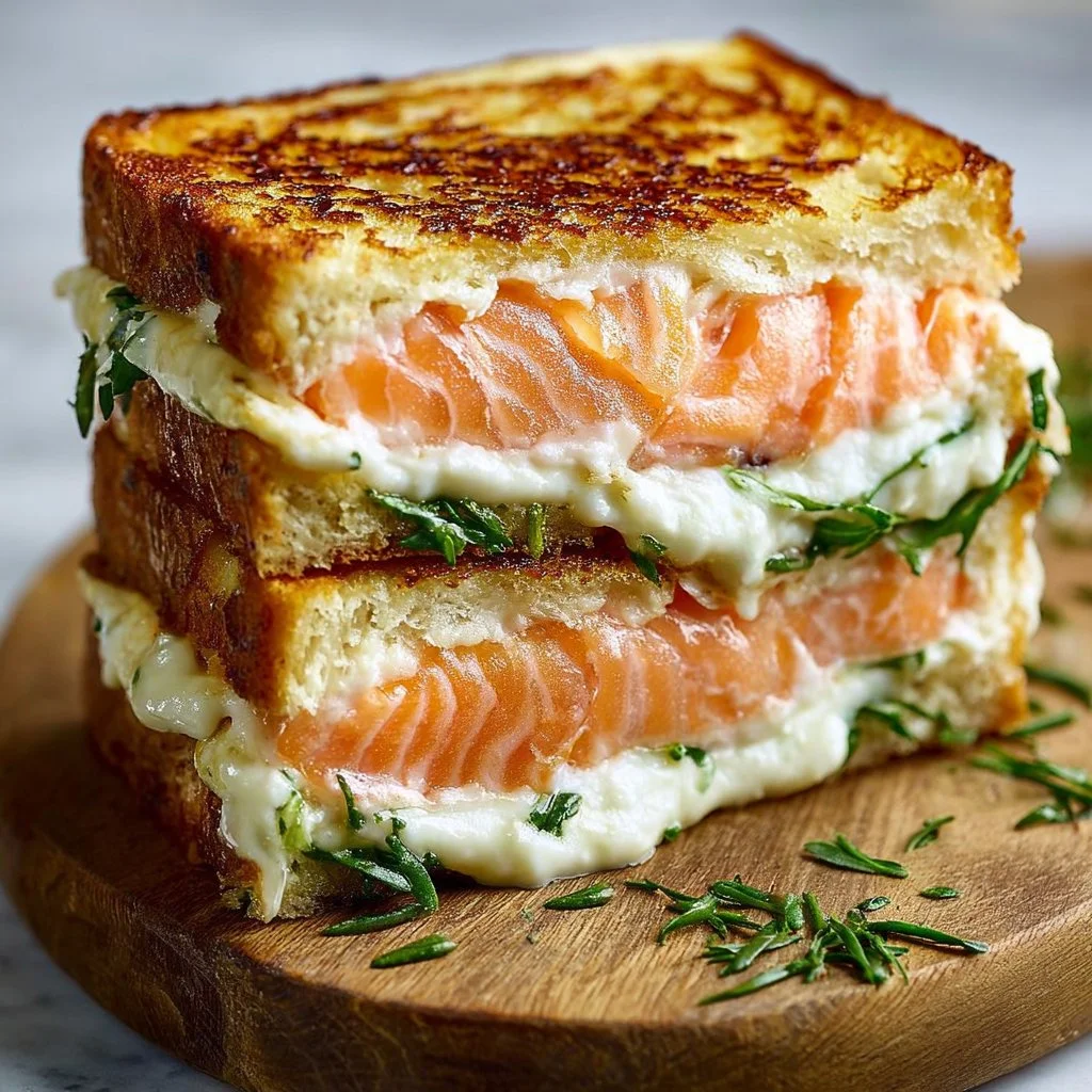 Recette de Croque-Monsieur Saumon et Boursin préparée en 15 minutes