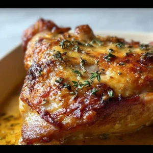 Cuisse de dinde cuisinée à la Dijonnaise, plat savoureux et appétissant.