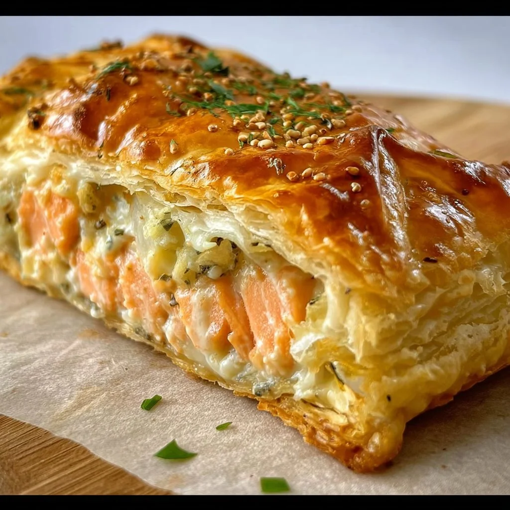 Feuilleté de Saumon et Poireaux