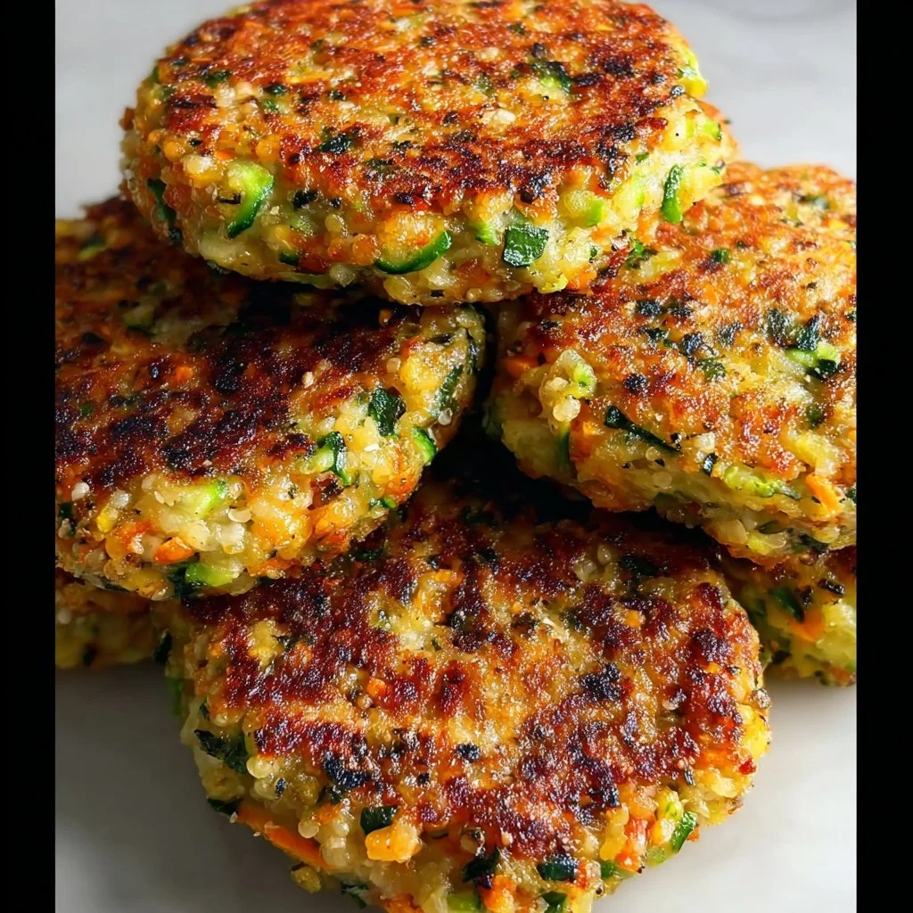 Galettes de lentilles corail et courgettes délicieusement dorées