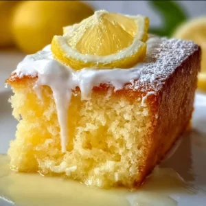 Gâteau au citron moelleux et savoureux qui fond dans la bouche, délicieux dessert