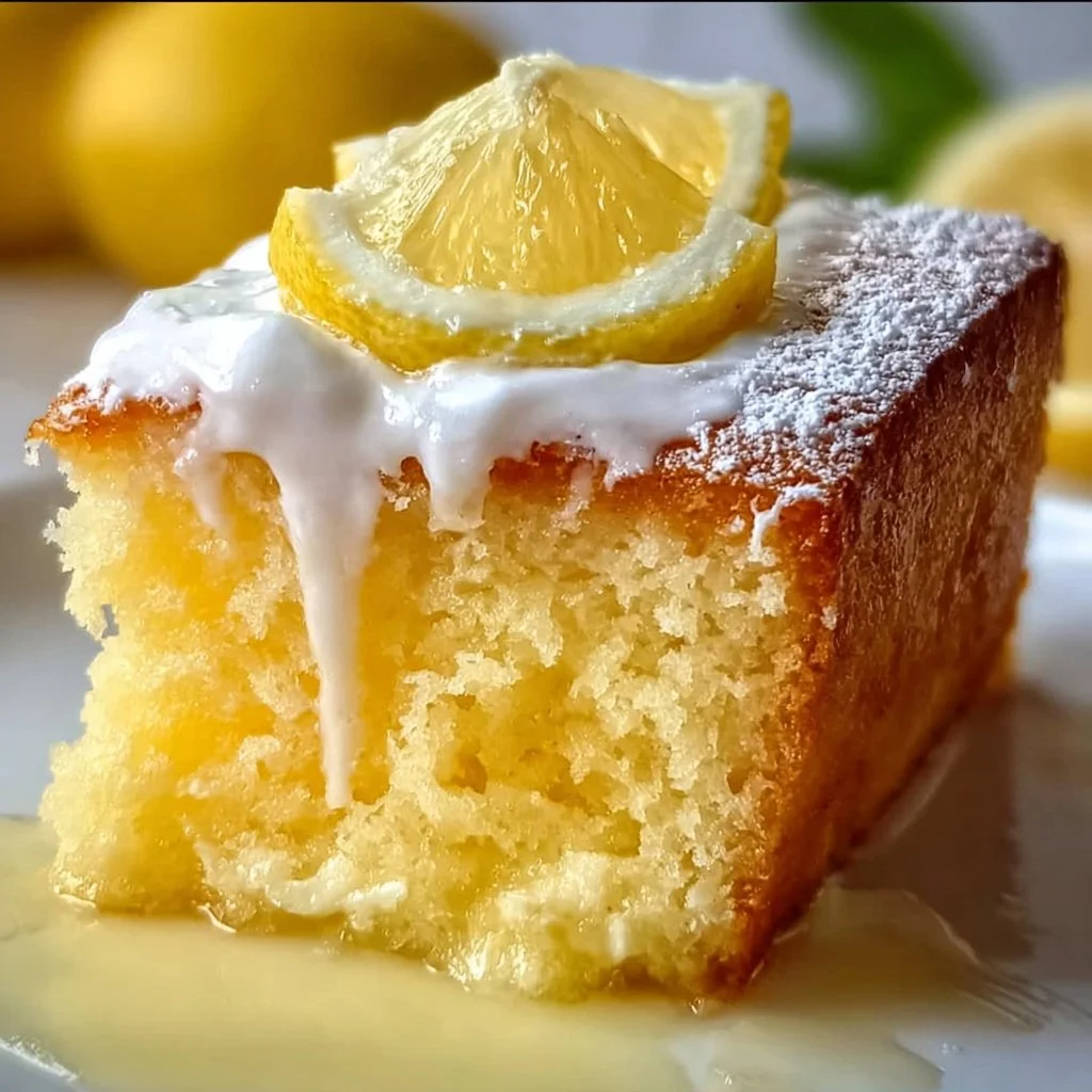 Gâteau au citron moelleux et savoureux qui fond dans la bouche, délicieux dessert