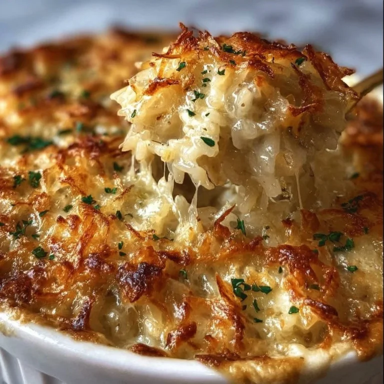 Gratin de Poulet aux Oignons Français et Riz, un plat familial réconfortant
