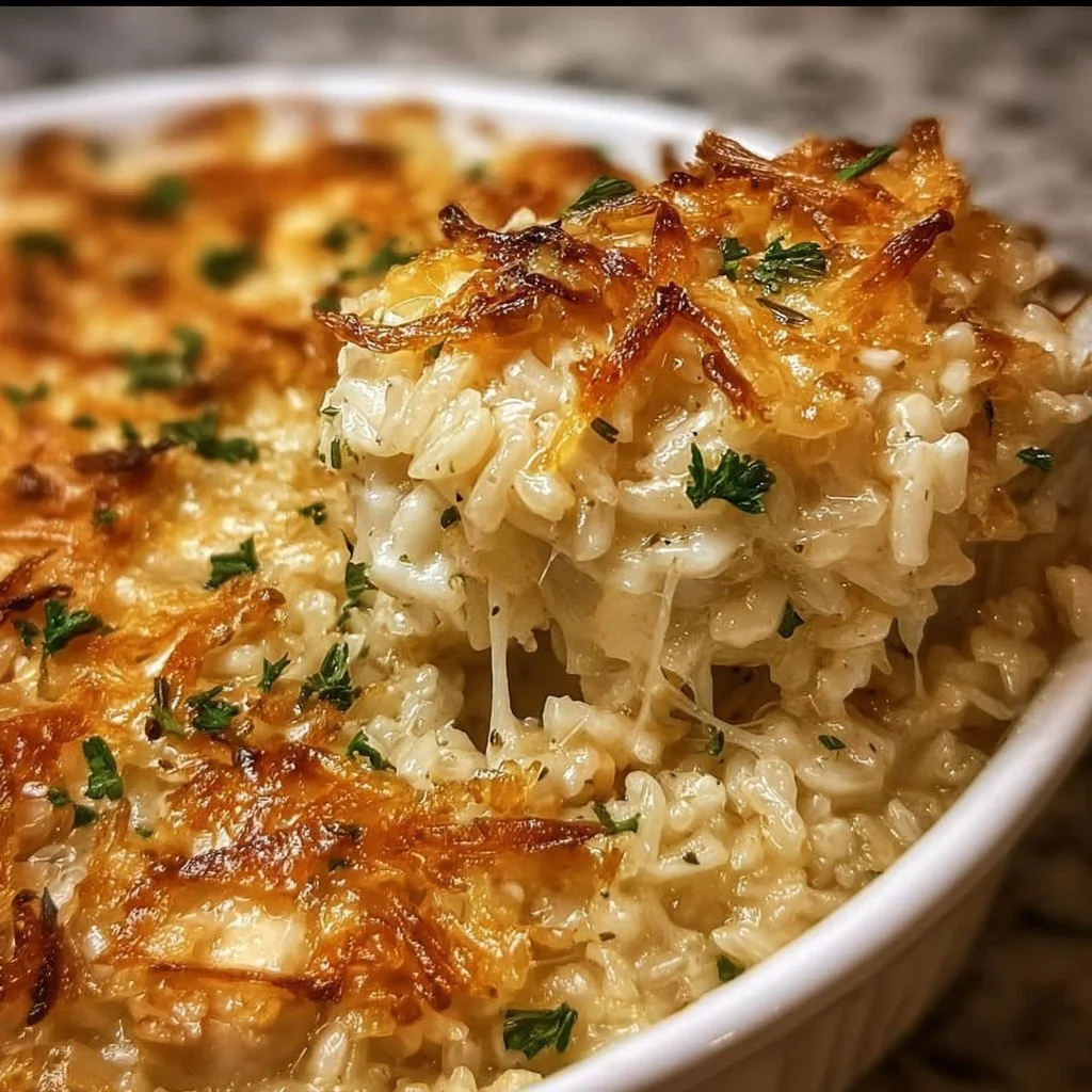 Gratin de Poulet aux Oignons Français et Riz : Un Favori Confortable en Famille