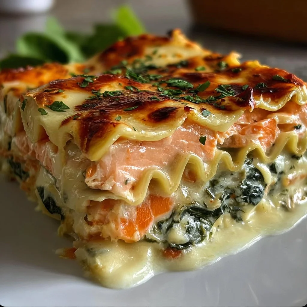 Lasagnes au saumon et épinards