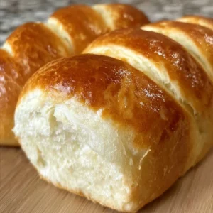 Pain au Lait moelleux et doré sur une assiette.