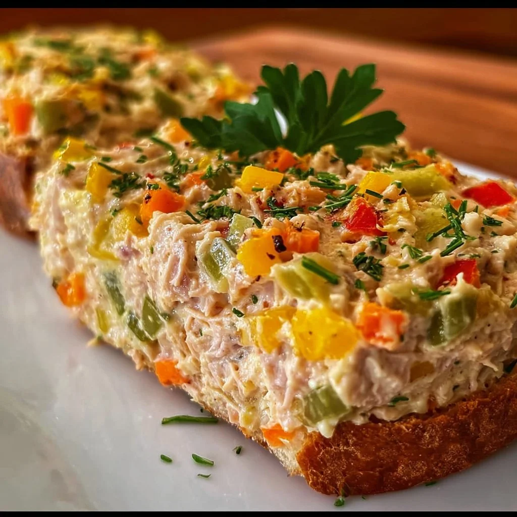 Recette de Pain de thon et macédoine, plat savoureux et coloré