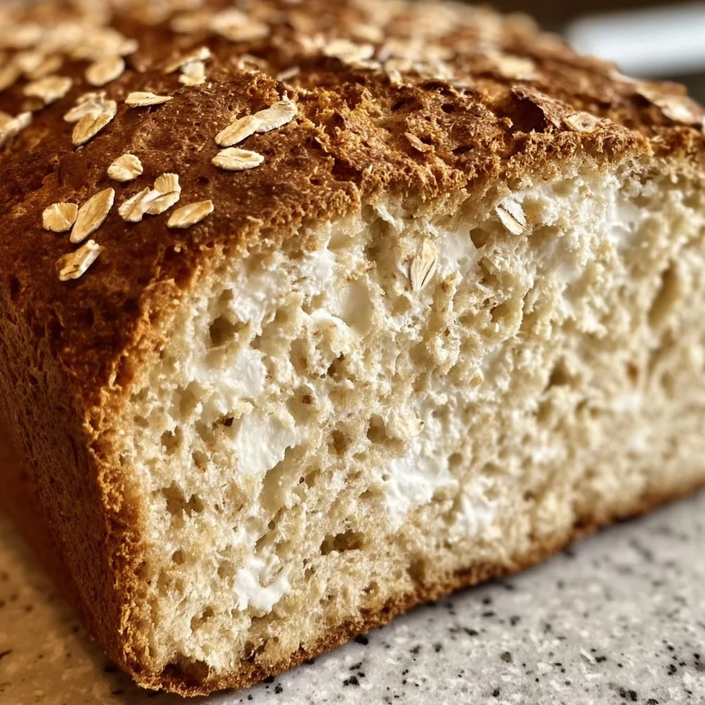 Pain express aux flocons d’avoine et au yaourt grec