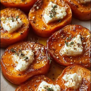 Recette de patates douces rôties au chèvre et au miel, plat savoureux et réconfortant