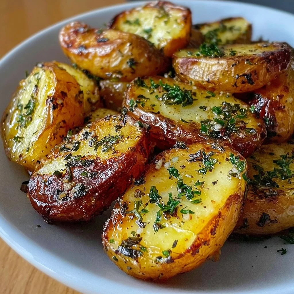 Pommes de terre rôties à l'ail et au beurre