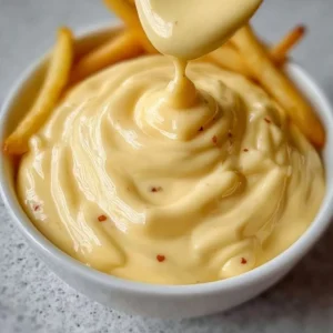 Sauce au fromage crémeuse prête à être servie sur des pâtes