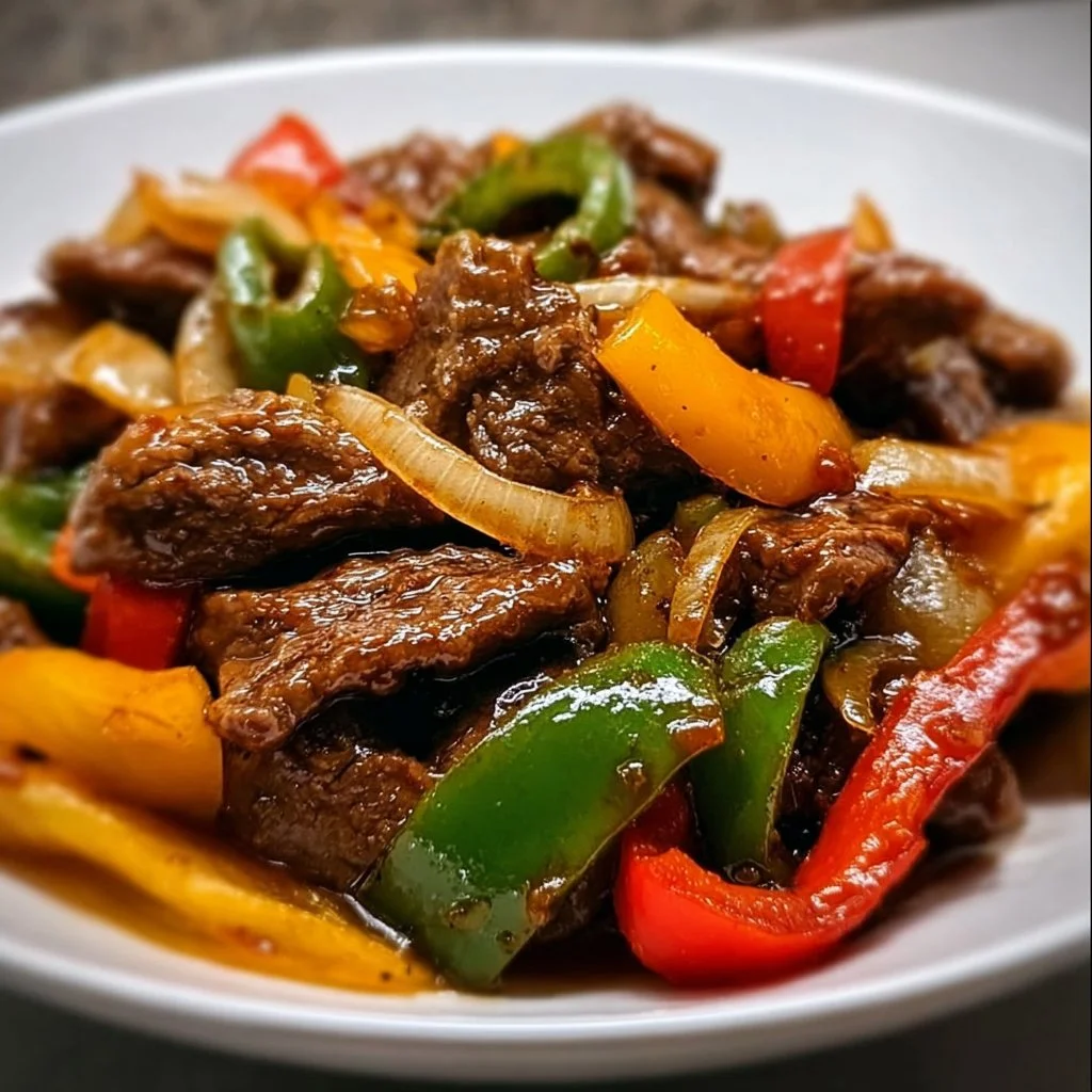 Sauté de Bœuf aux Poivrons et Oignons