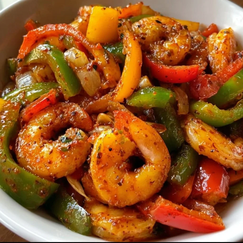 Sauté de crevettes et poivrons énergisant : Recette rapide et savoureuse en 20 minutes !