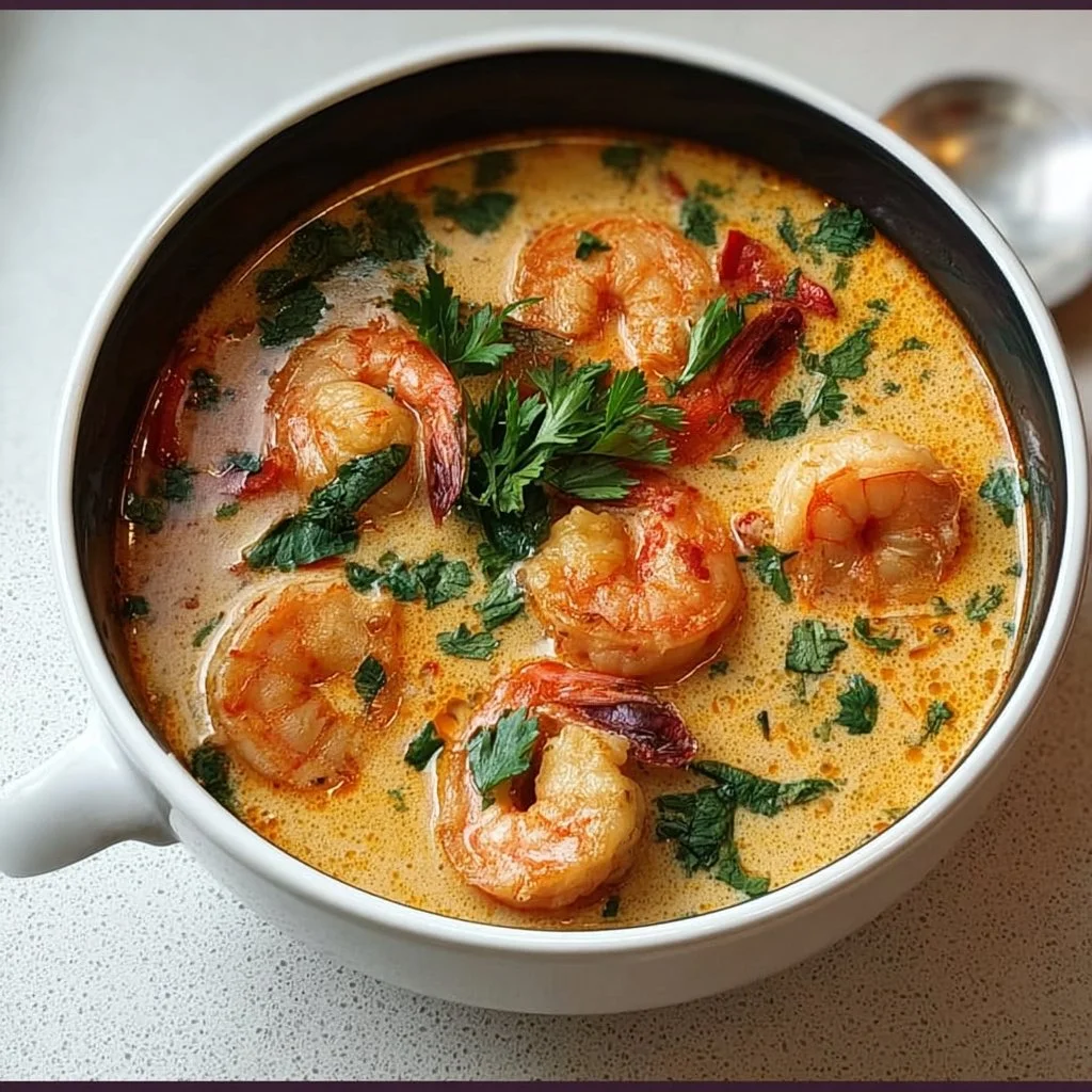 Soupe Thaïe de Crevettes au Lait de Coco