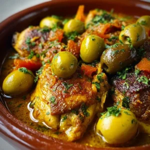 Recette de tajine de poulet aux olives facile et savoureuse
