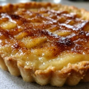 Tarte aux pommes façon crème brûlée, un délicieux dessert français