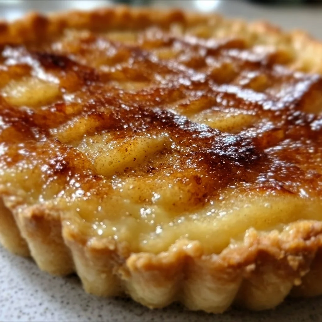 Tarte aux pommes façon crème brûlée, un délicieux dessert français