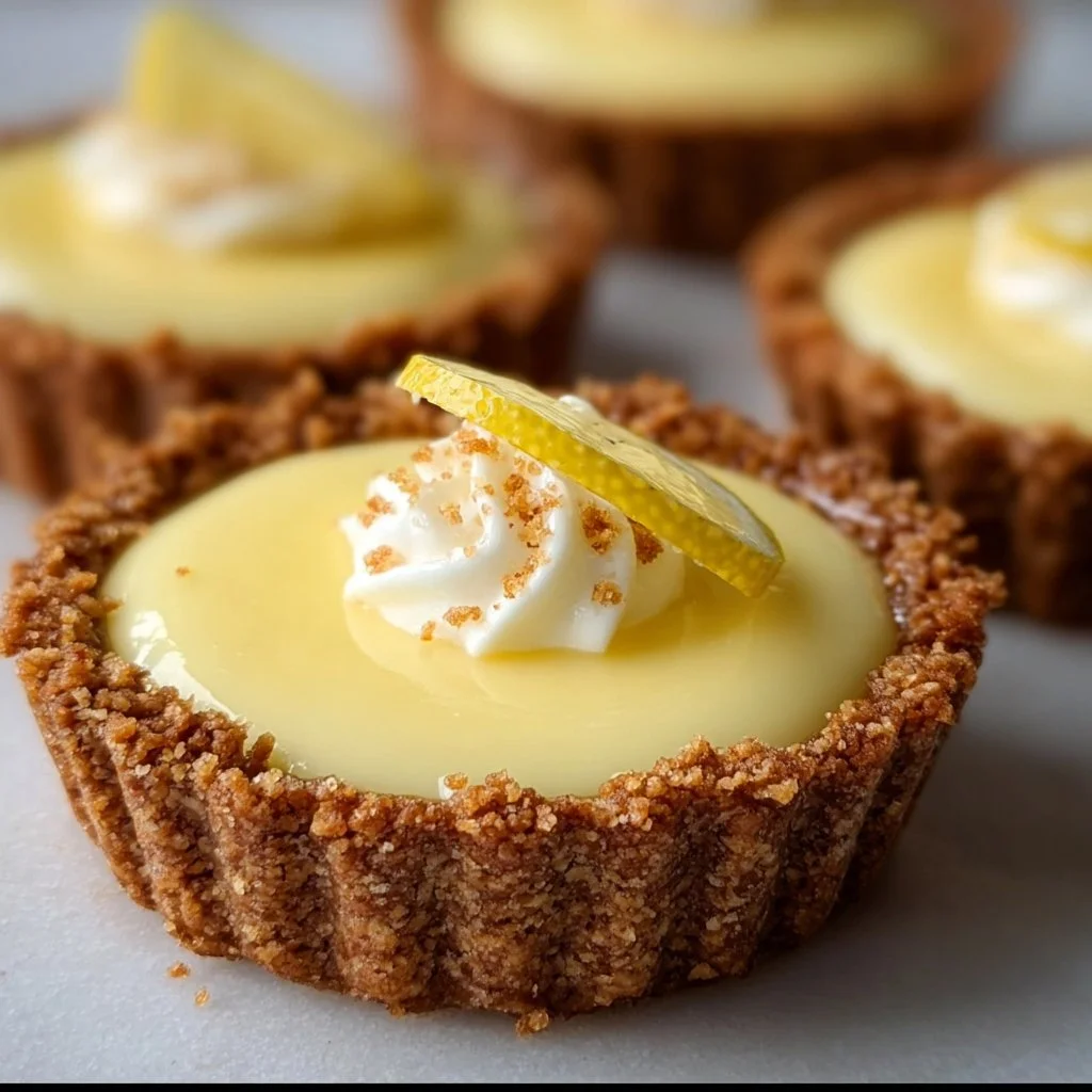 Tartelettes au citron sur croûte de spéculoos